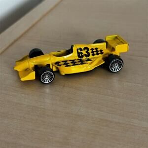 Vintage Maisto Formula One Style Race Car Yellow & Black #63 Diecast Model